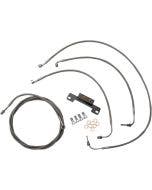 LA Choppers Cable Brake Line Kit Standard Mini Apes Stainless No ABS Harley M8 17-Up