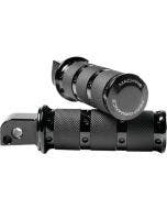 Performance Machine Black XLS Rear Footpegs Harley Milwaukee-Eight Softail 18-Up