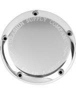 Thrashin Supply Polished Silver Classic Billet Derby Cover 5-Hole Evo TSC-3010-2