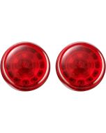 Custom Dynamics PB-R-1156 Red Rear Turn Signal Insert Bullet Bezel Harley