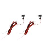 Custom Dynamics Chrome Micro Bullet Red LED Rear Turn Signals Universal