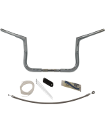 FBI Fat Baggers 1-1/4 Chrome 10 EZ Install Flat Top Handlebar Harley Batwing 98-13