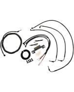 LA Choppers Cable & Wire Kit 15-17 Ape Hangers Midnight No ABS Harley M8 17-Up