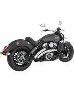 Freedom Performance Chrome Exhaust Radical Radius Crossover w/ Star Tips Indian