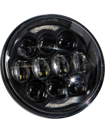Harddrive LED Headlight 5.75" 80W Black 4000/2200 Lumens Harley Softail Dyna FXR
