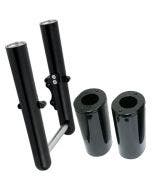 Arlen Ness Black Hot Legs and Fork Boot Slider Covers Package Touring FL 08-13