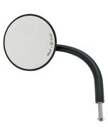 Biltwell 6503-400-131 Black Perch Mount 4" Round Utility Mirror - Harley Metric