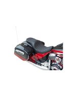 Drag Low Profile 2-Up Seat Silver Diamond Stitch Solar Vinyl Indian Touring '14+