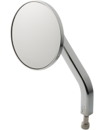 Joker Machine 03-051-3L Chrome No. 7 Solid 3-1/4 Round Mirror Left Only Harley