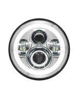 Hogworkz 7" LED Chrome HaloMaker Headlight (Harley Daymaker Replacement) 94-19