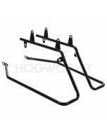 Hogworkz Black Conversion Brackets for Touring Saddlebags Harley Softail 18-Up 