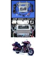 J&M ROKKER XXRP 800w Watt 4 Channel DSP Stage 5 Amp kit 14-20 Harley Ultra