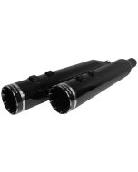 Khrome Werks 4.5" HP Plus Slip-On Muffler Tracer Black Obsidian Harley FLH 17-Up