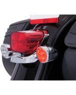 Ciro 45501 Fang Turn Signal LED Light Inserts Chrome Red Harley Touring 00-Up