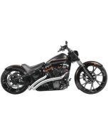 Freedom Performance Chrome Exhaust Radical Radius Crossover w/ Star Tips Softail