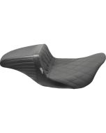 Le Pera LK-597DMGP Diamond Gripp Tape KickFlip Black Solo Seat Harley FLH 08-23