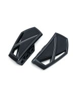 Kuryakyn 5773 Gloss Black Phantom Mini Driver or Passenger Floorboards Harley