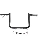 Paul Yaffe Bagger Nation Black Wired 8" Monkey Handlebars Harley Batwing 14-Up
