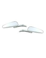 V-Factor 47066 Chrome Handlebar Mounted Right & Left Mirror Set Harley Universal