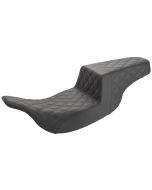 Saddlemen Step Up 2-Up Seat Black Full Lattice Stitched Harley Touring 97-07