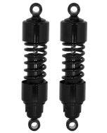 Mid USA Black Premium 11" Shocks Harley 4-Speed Big Twin Shovelhead 73-86