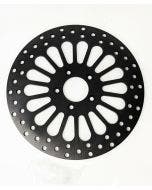 DNA Black Super Spoke Single Front 11.5 Disc Rotor Only Harley Touring Softail XL Dyna