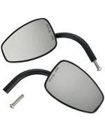 Biltwell 6504-400-132 Black Perch Mount Teardrop Utility Mirrors - Harley Metric