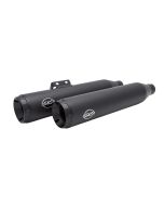 S&S 550-0737 Black Grand National Slip-On RACE Mufflers 18-21 Harley Softail M8