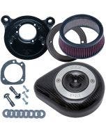 S&S 170-0498 Stealth Air Cleaner Kit Carbon Fiber Teardrop 17-19 Harley M8 FLH/T