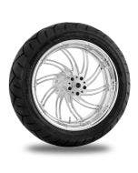 Performance Machine 17"  Rear Chrome Supra Wheel Tire Package Harley 09-15 ABS