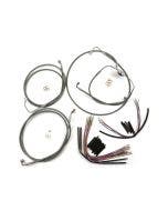 Magnum XR Handlebar Cable Install Kit Stainless Chrome 12-14 Rise Harley 09-12