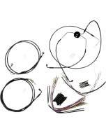 Magnum XR Handlebar Cable Install Kit All Black 12-14 Rise Harley 09-12