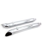 Chrome 4" Turnout Slip-On Mufflers w/ Adjustable Tips 17-19 Indian Chief 30-1751