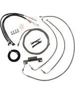 LA Choppers Cable & Wire Kit 15-17 Ape Hangers Stainless No ABS Harley M8 17-Up
