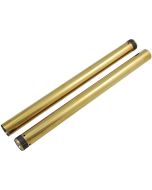 Pro-One Hard Gold 49MM Fork Tube Pair 24.875 Length Harley Touring 14-22