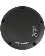 Thrashin Supply Black Dished Billet Derby Cover 5-Hole Evo TSC-3011-4