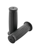 BikeMaster Motorcycle 7/8" Grips Black Classic Lines 118mm WLG-225-Black