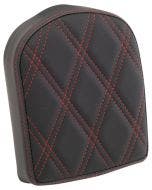 Drag 7" Sissy Bar Pad Red Double Diamond Vinyl Harley & Custom 0822-0444