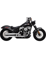 Vance & Hines 16376 Chrome Twin Slash 3" Slip On Mufflers Softail M8 18-23