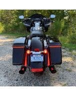 Custom Dynamics Black Red Lens LED Rear Fender Fillerz Fascia Panel Harley 06-09