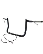 Paul Yaffe MBBPW-14 B Black 16" Monkey Bar Pre Wired Harley FLH Touring 14-Up