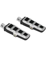 Kuryakyn 6666 Silver Dillinger Foot Peg w/Adapter Universal Harley Fit