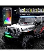 XK Glow 20" App Controlled RGBW LED Light Bar 36w-54w For Jeep UTV