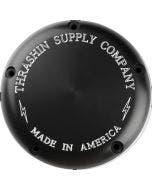 Thrashin Supply Black Classic Billet Derby Cover 5-Hole Evo Big Twin TSC-3010-4