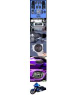 J&M Rokker XXR Extreme 800w 4-Speaker w/ Lids & Amp Kit 14-20 Harley FLHX