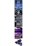 J&M Rokker XXR Extreme 800w 4-Speaker w/ Lids & Amp Kit 15-20 Harley FLTR