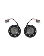 Custom Dynamics PRObeam Black Bullet Ringz 1156 Rear LED Turn Signals Smoke Lens