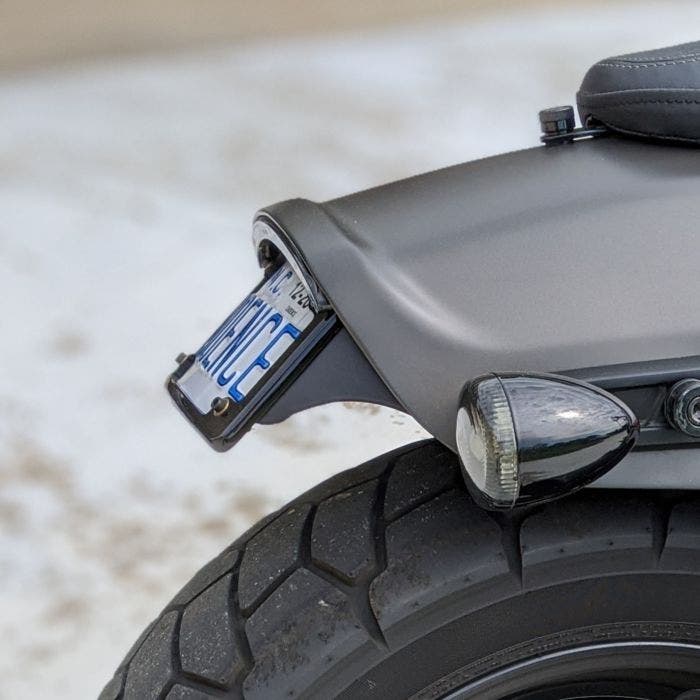 Custom Dynamics License Tag Relocation Brackets For Harley Fat Bob 18 20