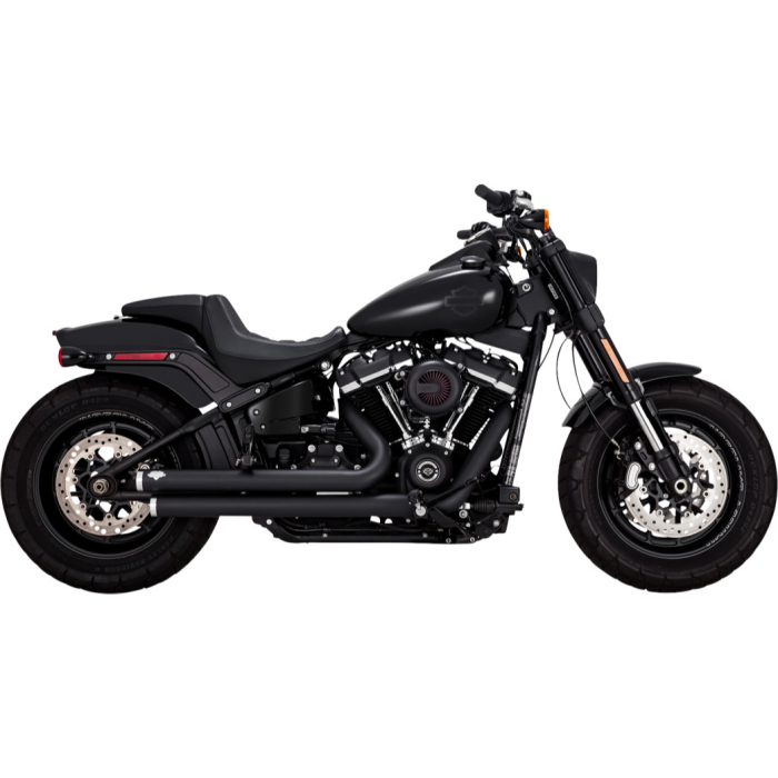 Vance Hines 47341 Black Big Shots Staggered Exhaust for Harley Softail 18 22 47341