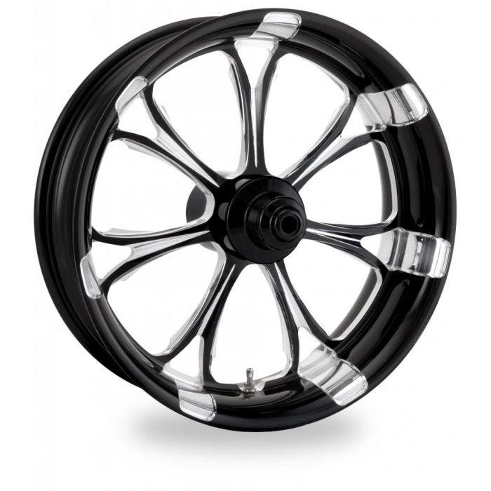 PM Paramount Contrast Cut Platinum Wheels Package Set With Tires Tires Harley